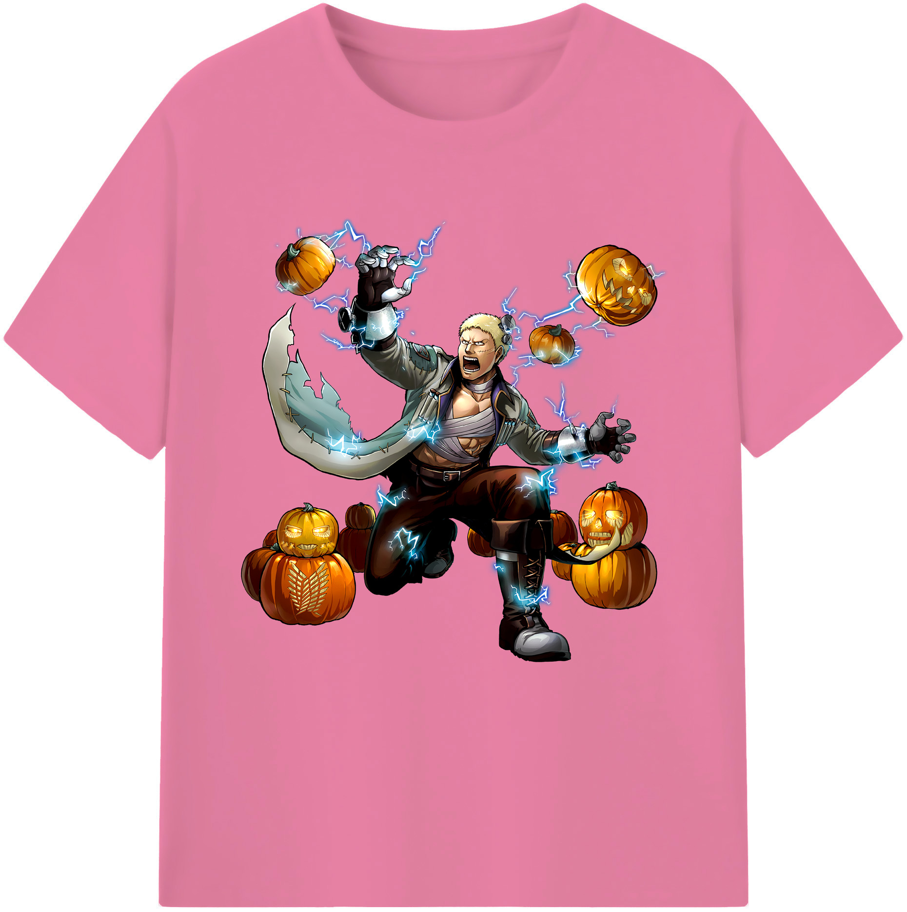 （画像用） 進撃の巨人 ライナー・ブラウン Attack on Titan Reiner Braun 綿100％半袖Tシャツ（フロントプリント）